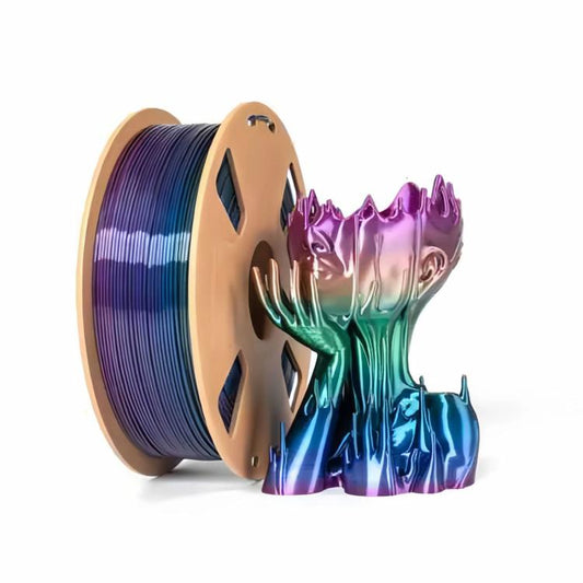 Silk Rainbow PLA Filament 1.75mm 1kg Spool Magic Color Shifting Shiny Gradient 3D Printing Material