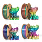 Silk Rainbow PLA Filament 1.75mm 1kg Spool Magic Color Shifting Shiny Gradient 3D Printing Material