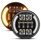 M4 7-Inch Quad Reflector Crescent Headlights For Jeep Wrangler