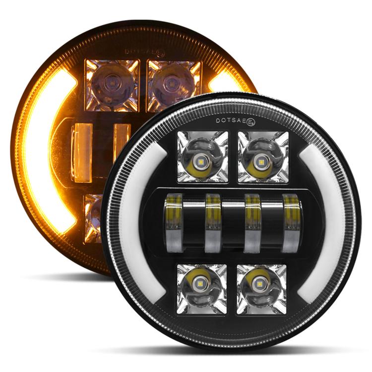 M4 7-Inch Quad Reflector Crescent Headlights For Jeep Wrangler