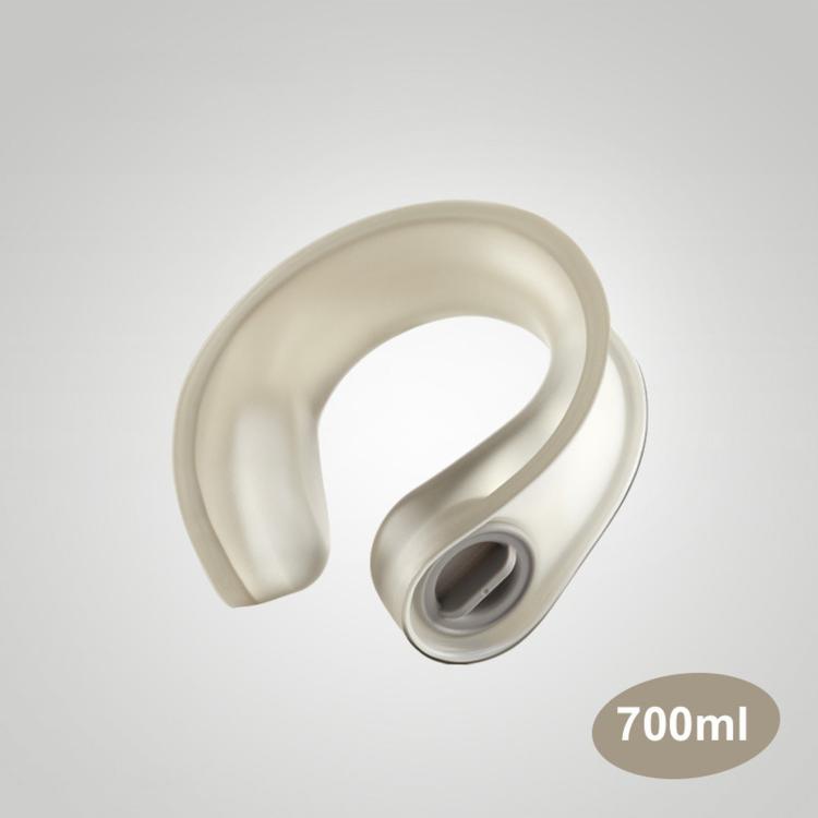 Grey reusable neck cooling wrap with cap opening for refilling cold gel