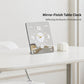 wozoom Modern Minimalist Desk Clock  Acrylic Mirror Table Clock With Silent Non-Ticking Quartz Movement