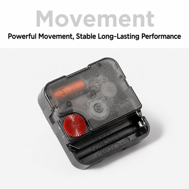 Clock movement mechanism with red coil and gray housing