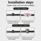 Bicycle tail light installation kit, rubber straps shown for mounting light and remote control