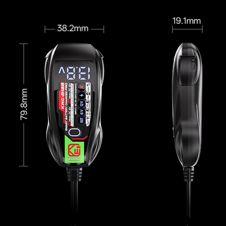 6V/12V Motorcycle Battery Charger With Digital Display Screen, Kewig B12S