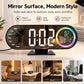 RGB Mirror Digital Alarm Clock With LED Night Light Temperature Week Display