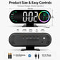 RGB Mirror Digital Alarm Clock With LED Night Light Temperature Week Display