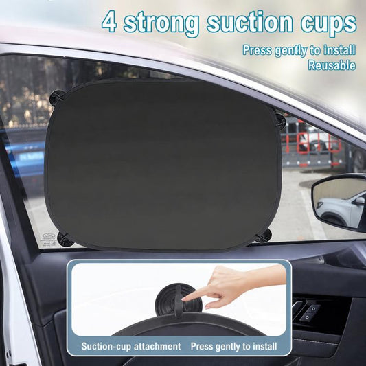 Titanium Silver Car Sunshade For Summer Suction-Cup Window Sunshade, Titanium Silver Car Sunshade