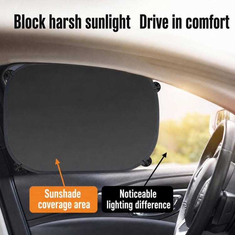 Titanium Silver Car Sunshade For Summer Suction-Cup Window Sunshade, Titanium Silver Car Sunshade