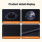 Car sunshade detail: suction cup mount, polyester mesh fabric, and steel ring edge