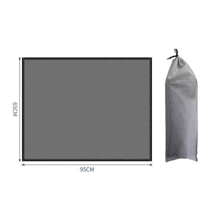 Sunroof mesh shade size diagram with 95x39cm rectangle and storage bag