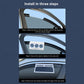 Solar car exhaust fan installation setup with window-mounted device and solar panel