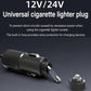 Universal vehicle cigarette lighter plug with 12V/24V power connector for fan use