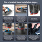 Truck fan installation steps showing bracket base, locking collar, and cigarette lighter power plug