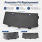 Matte black rear bumper lower cover with mounting holes and secure clip tabs for fit