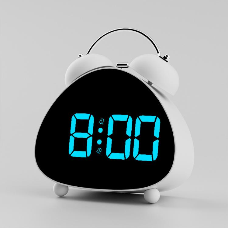 Retro Twin Bell Digital Alarm Clock Super Loud Mechanical Bell-Ringing LED Desk Clock With Backlight