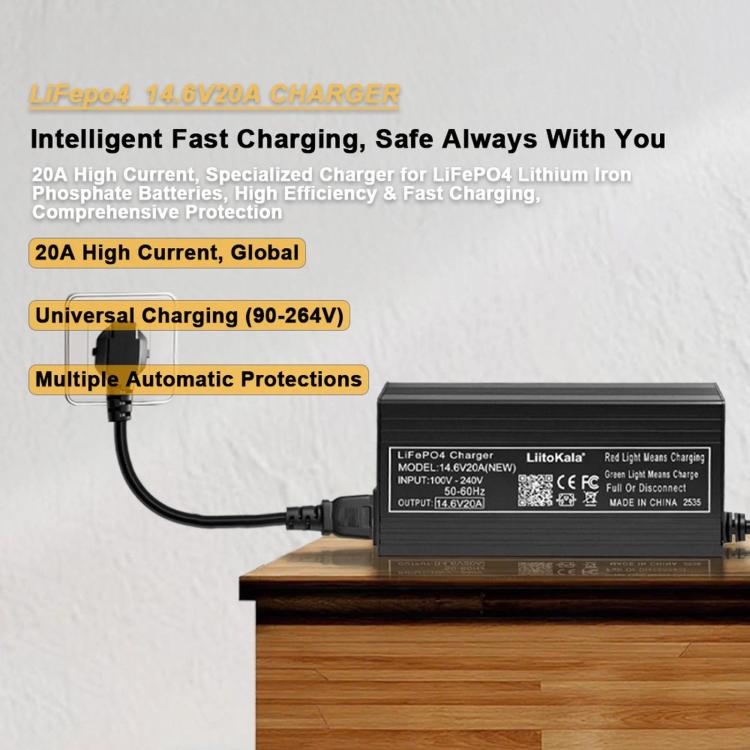 LiitoKala 4S 14.6V 20A LiFePO4 Charger