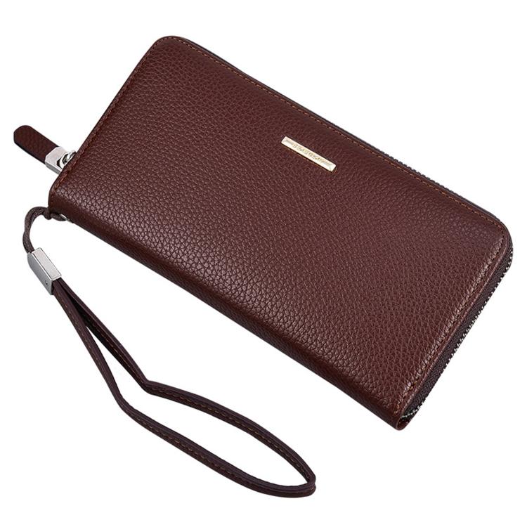 DEABOLAR Portable Long Men Wallet Casual Zipper Billfold & Hand Pouch