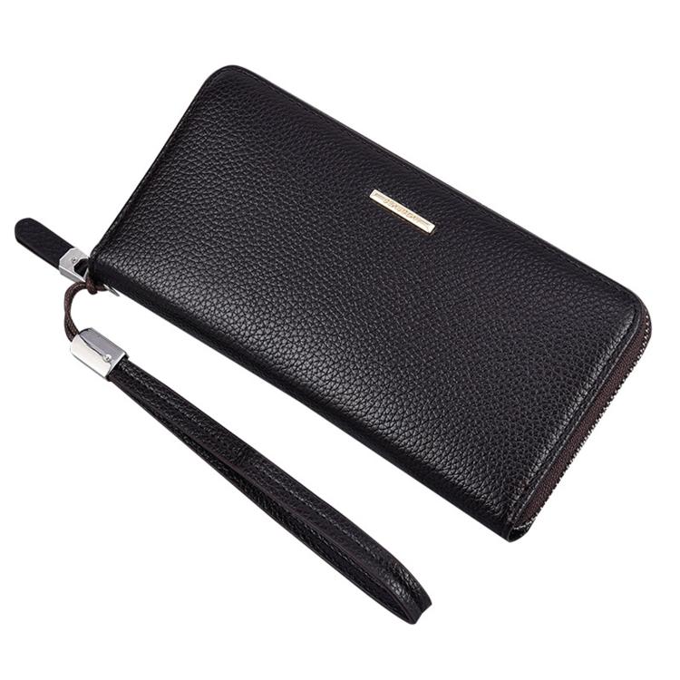 DEABOLAR Portable Long Men Wallet Casual Zipper Billfold & Hand Pouch