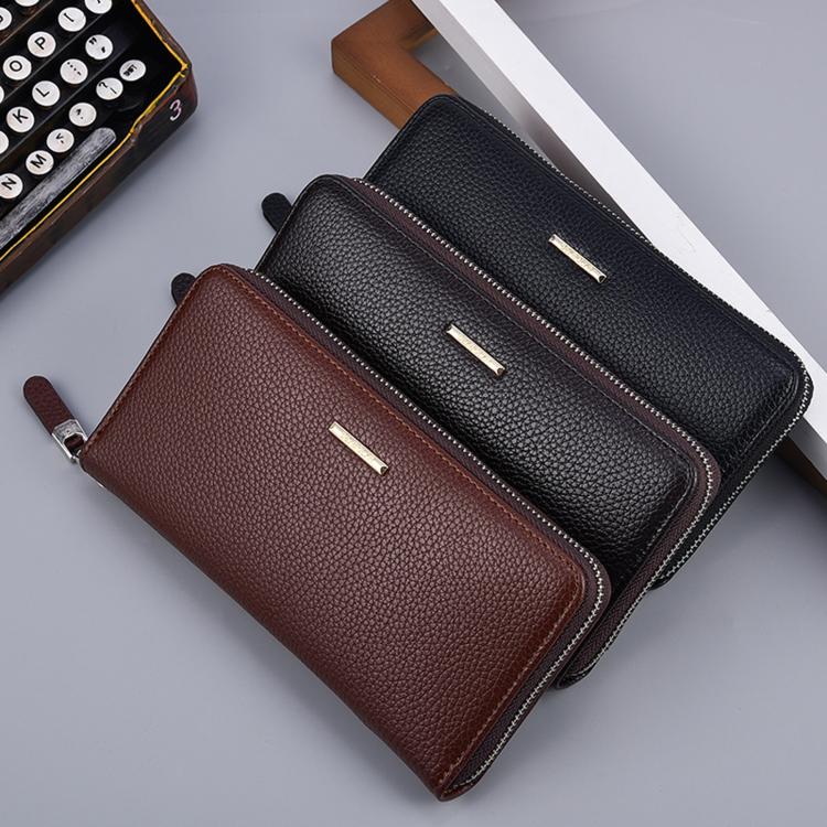 DEABOLAR Portable Long Men Wallet Casual Zipper Billfold & Hand Pouch