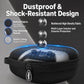 Black controller case with reinforced edge padding and hook-and-loop strap tab