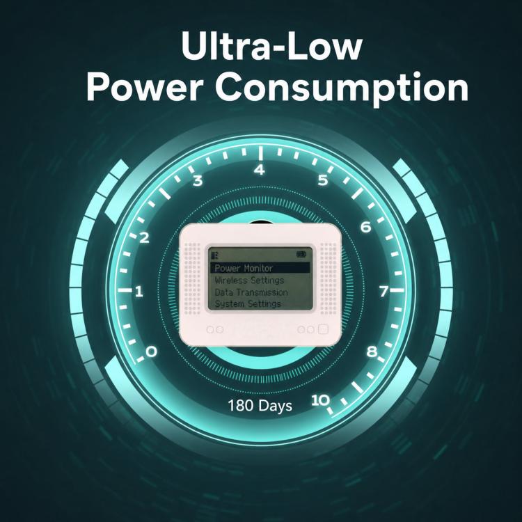 Smart emulator device with LCD and power monitor graphic showing 180 days