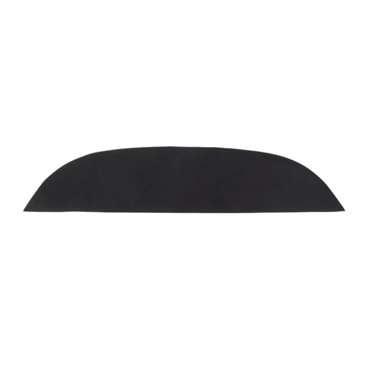 Dashboard sun shade mat, curved black cover piece