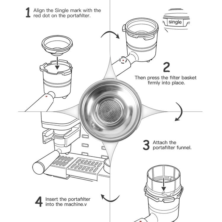 Replacement Filter Basket For Ninja Luxe Cafe ES601 ES655 ES701 Espresso Basket, Double Cup, Single Cup