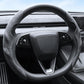 Gray steering wheel cover with textured grip and center control cutout