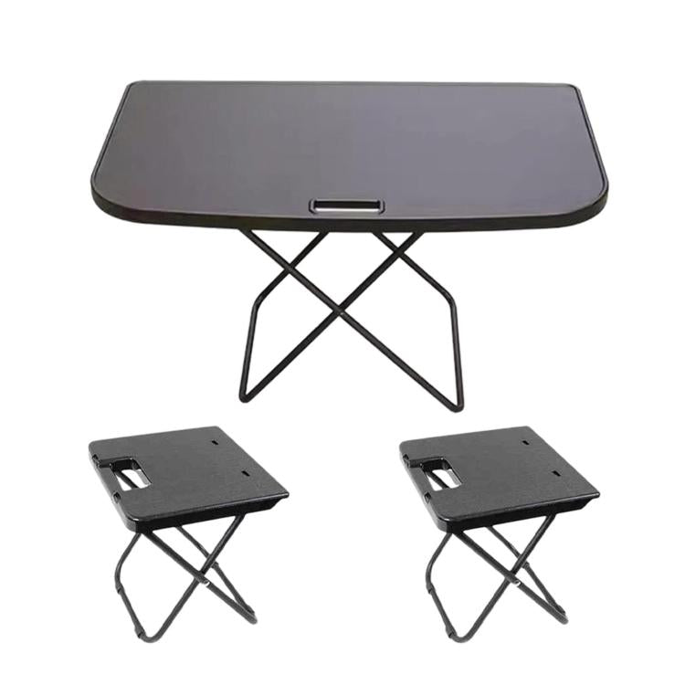 For Tesla Model Y 2021-2025 Trunk Small Table Board Foldable Portable Car Camping Tabletop, Table+2 Chairs