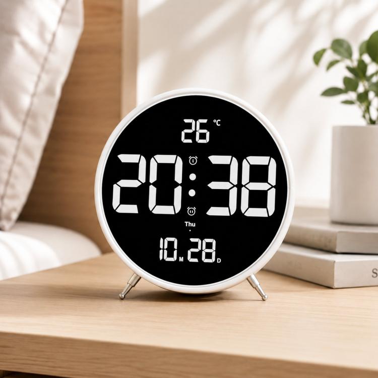 8.3-inch Large LED Digital Alarm Clock Adjustable Brightness with Temperature / Date / Week & Dual Alarms