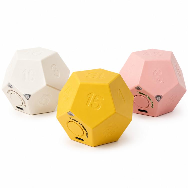 12 Sided Gravity Sensing Timer Kitchen Reminder Time Manager