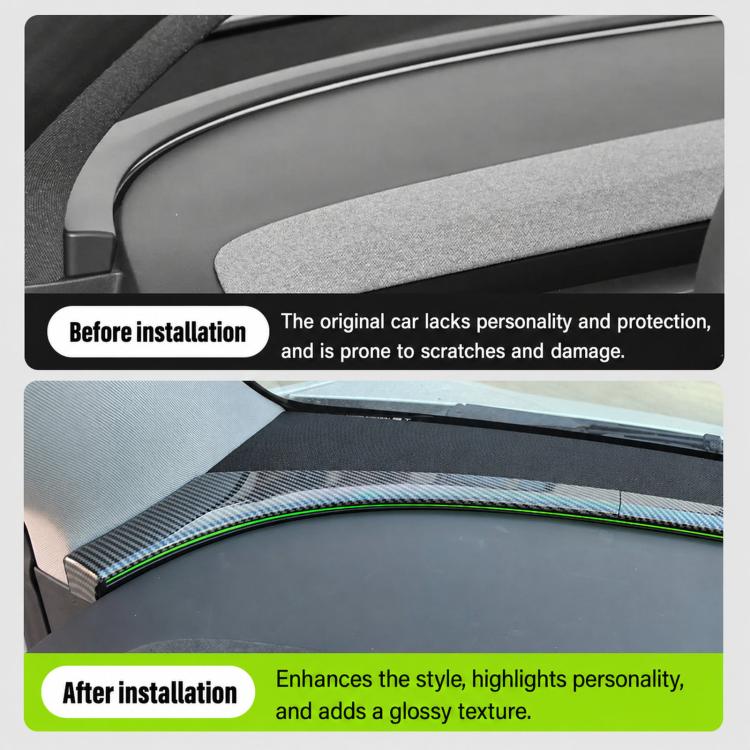 For Tesla Model Y / Y L Car Front Windshield Ambient Light Decorative Trim Strip