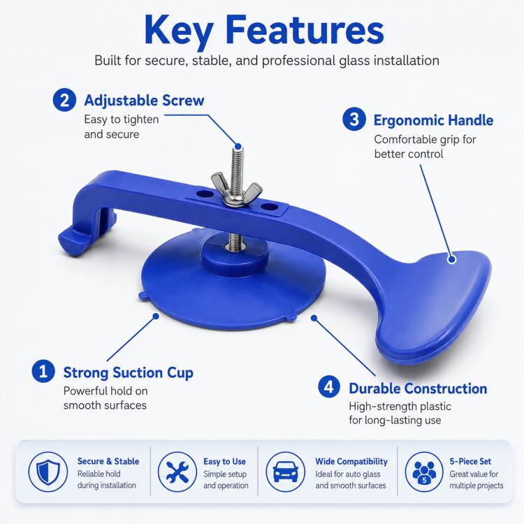 Car Window Suction Cup Surround Installation Tool, 6pcs /Set