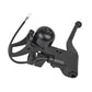 Black brake lever and bell unit with mounted control lever and electrical cable