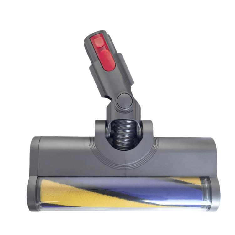 Vacuum cleaner head nozzle with red LED window and black spring brush drive
