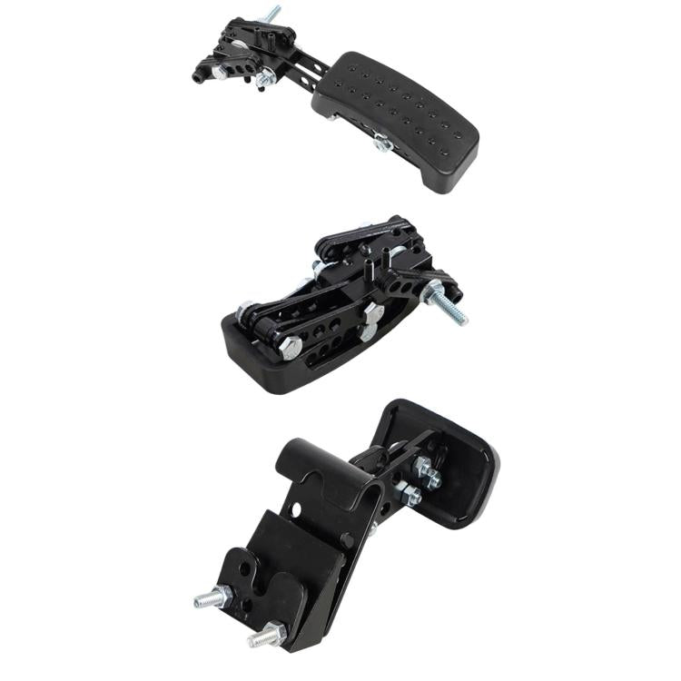 Pedal extension kit with adjustable bracket and textured accelerator and brake pads