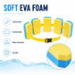Swimming waist belt with back float board, yellow foam blocks with black buckle