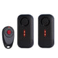 Vehicle vibration anti-theft alarm kit with two black alarm hosts and one remote key fob
