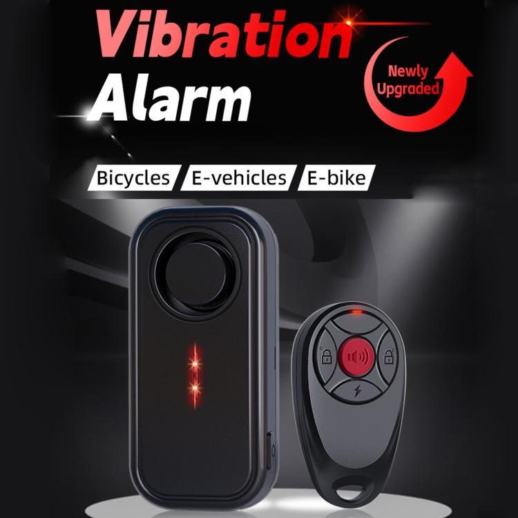 Vehicle vibration anti-theft alarm host with black remote key fob