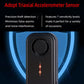 Black vehicle vibration alarm host with large round sensor and glowing red indicator