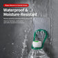 Waterproof adhesive wall hook holding a bottle with green handle, clear double clip