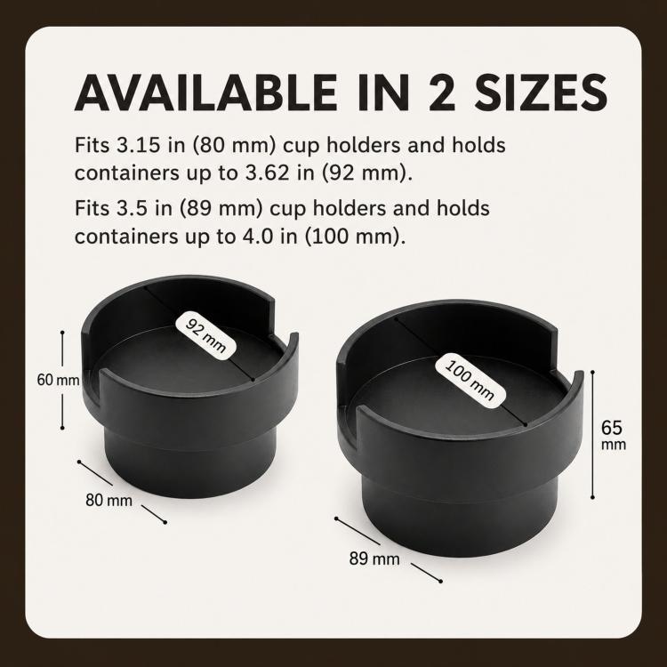 Sofa Cup Holder Adapter Expander 3D-Printed PLA Couch Drink Holder Insert for Large Mugs & Tumblers, Small, Large