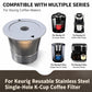 Single-Needle K Cups For Keurig 1.0 & 2.0 Stainless Steel Refillable Coffee Filter Pod, 1 Pack, 6 Packs