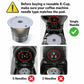 Single-Needle K Cups For Keurig 1.0 & 2.0 Stainless Steel Refillable Coffee Filter Pod, 1 Pack, 6 Packs