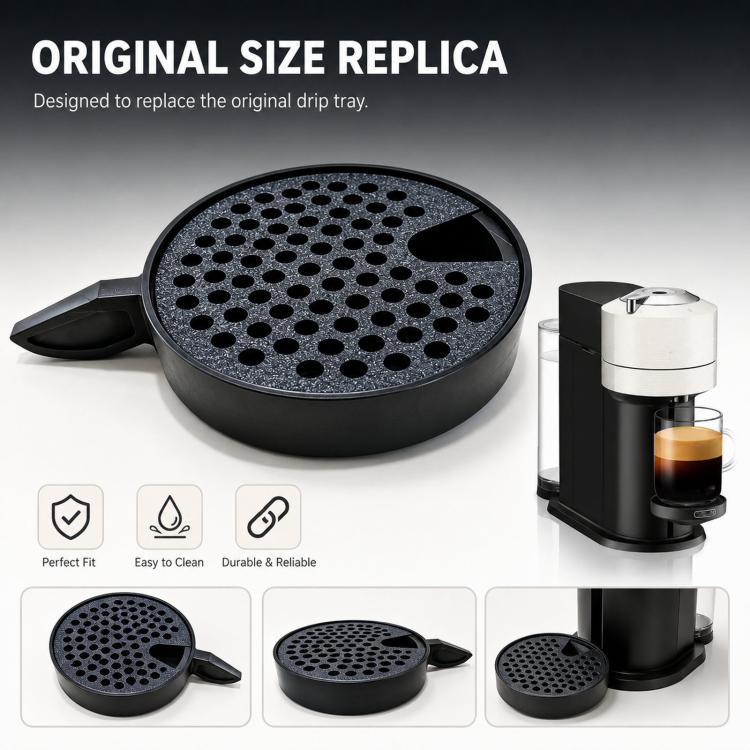 Replacement Drip Tray For Nespresso Vertuo Next 3D-Printed PLA Cup Support Platform & Spill Grid