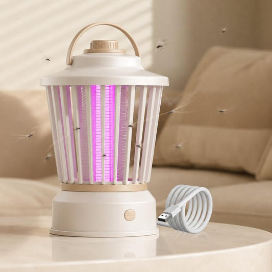 Portable Mosquito-Killing Night Light For Home And Outdoor Use, Beige Straight Plug, Gray-purple Straight Plug, Beige Charger/Plug-in, Gray Purple Charger/Plug-in