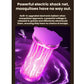 Mosquito-killing night light with purple glowing internal grid and lantern housing