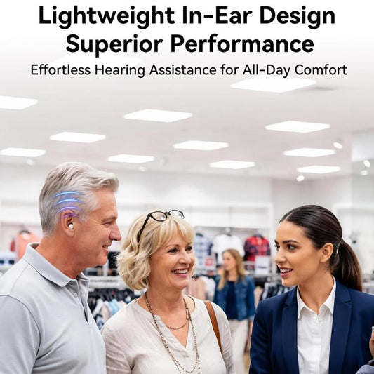 Invisible In-Ear Hearing Aid Smart Noise Reduction Sound Amplifier For Elderly, Invisible In-Ear Hearing Aid