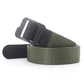 Men Web Thickened Double-Sided Canvas Belts With Plastic Buckle, 110cm, 120cm, 130cm